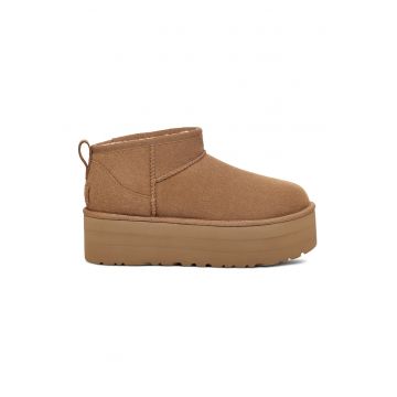 Ghete slip-on de piele intoarsa Classic Ultra Mini - Maro acaju