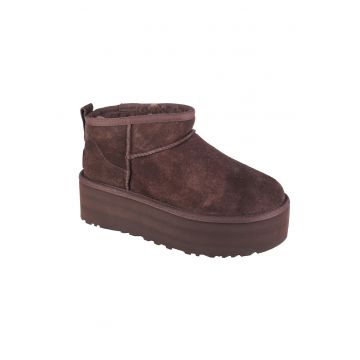 Ghete slip-on de piele intoarsa Classic Ultra Mini - Maro