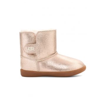 Ghete de piele cu aspect metalizat Keelan