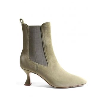 Botine din piele intoarsa cu varf patrat Lani Botine din piele intoarsa cu varf patrat Lani