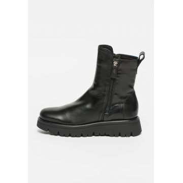 Ghete de piele cu talpa wedge