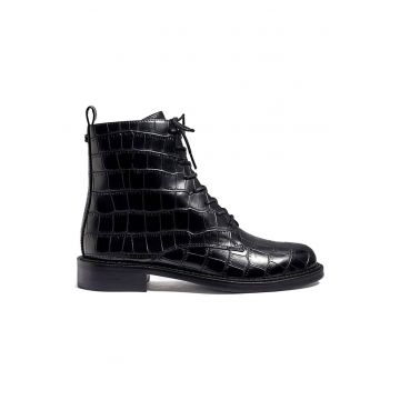 Ghete din piele ecologica cu aspect de piele de crocodil Nina