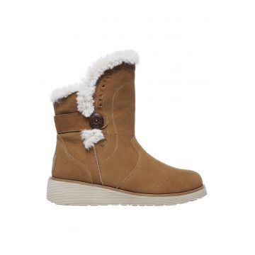 Ghete fara inchidere din piele intoarsa cu talpa wedge Keepsakes