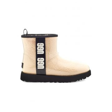 Ghete impermeabile - fara inchidere Classic Clear Mini - Negru/Crem