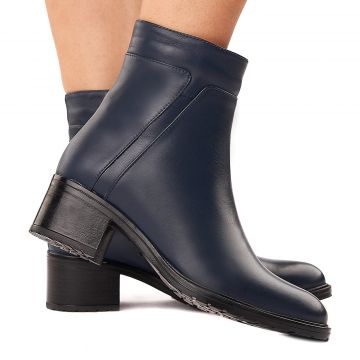 Botine dama bleumarin din piele naturala 3476 Botine dama bleumarin din piele naturala 3476