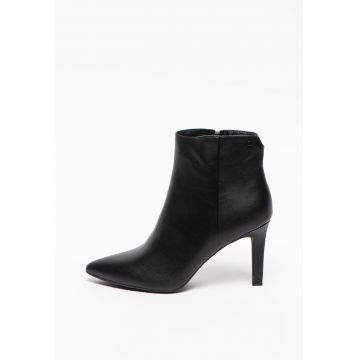 Botine stiletto de piele ecologica