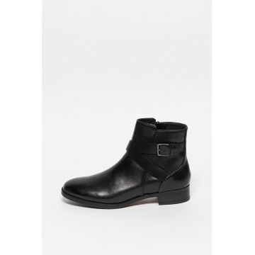 Ghete de piele cu banda si catarama Hamble Buckle