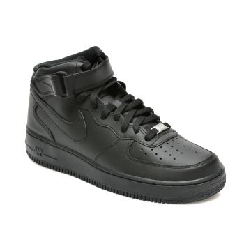 Ghete NIKE negre, AIR FORCE 1 MID 07 LE, din piele naturala