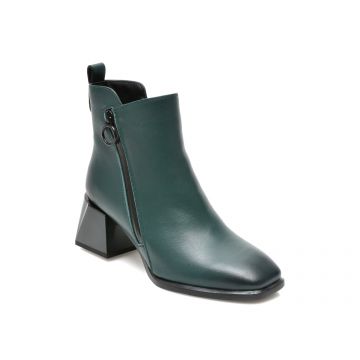 Botine EPICA verzi, 0B169, din piele naturala