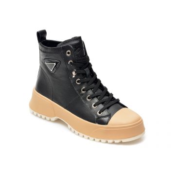 Ghete GRYXX negre, C656, din piele naturala