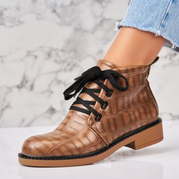 Ghete Dama Imblanite Kaki din Piele Ecologica Shanley Ghete Dama Imblanite Kaki din Piele Ecologica Shanley