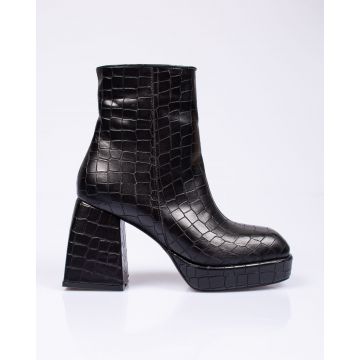 Botine cu toc gros si platforma pentru femei 22ROV93004