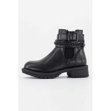 Ghete de piele ecologica cu insertii textile
