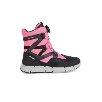 Ghete mid-calf cu garnituri sintetice