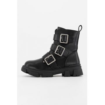 Ghete biker de piele ecologica