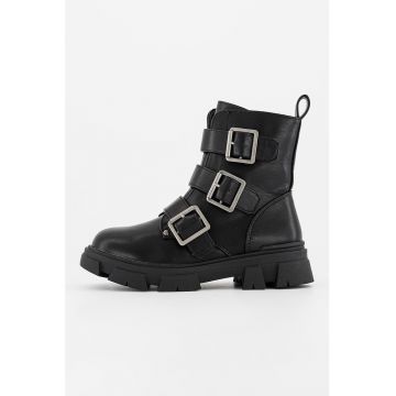 Ghete biker de piele ecologica