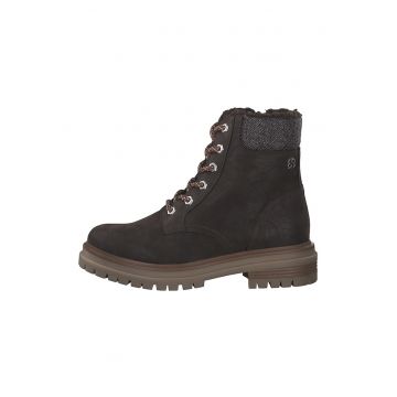 Ghete de piele ecologica cu insertii de material textil