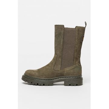 Ghete mid-calf de piele nabuc Kafey