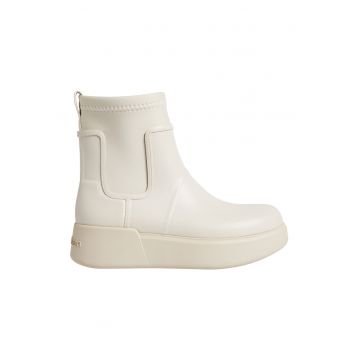 Ghete Chelsea cu talpa wedge si detaliu logo