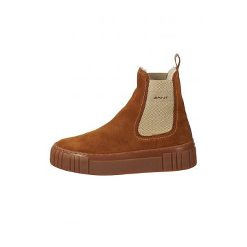 Ghete Chelsea high-cut de piele intoarsa