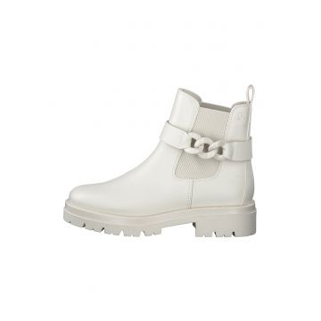 Ghete Chelsea din piele ecologica cu lant decorativ