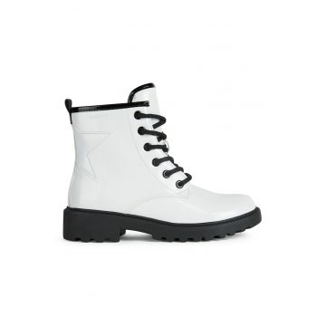 Ghete de piele ecologica cu aspect lacuit Casey