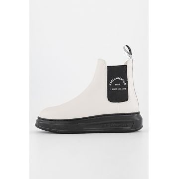 Ghete Chelsea de piele cu logo