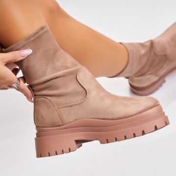 Ghete Dama Imblanite Kaki din Piele Ecologica Intoarsa Laxni Ghete Dama Imblanite Kaki din Piele Ecologica Intoarsa Laxni