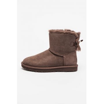 Ghete slip-on din piele intoarsa Mini Bailey Bow II