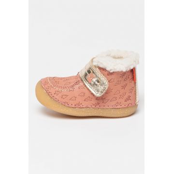 Ghete din piele cu inchidere velcro si model So Schuss