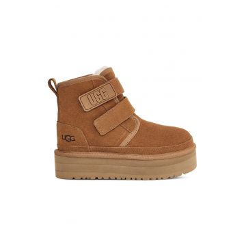 Ghete flatform de piele intoarsa Neumel