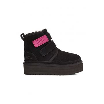 Ghete flatform de piele intoarsa Neumel