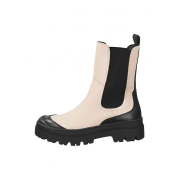 Ghete Chelsea de piele - cu aspect lucios