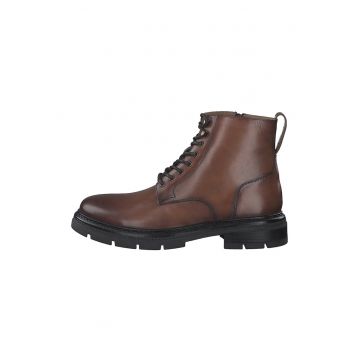 Ghete din piele cu fermoar lateral