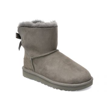 Ghete UGG gri, 1016501, din piele intoarsa