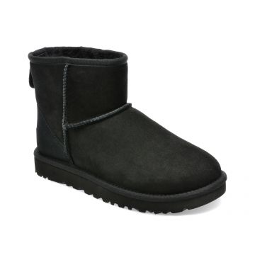 Ghete UGG negre, 1016222, din piele intoarsa