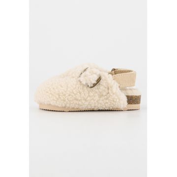 Botosei de blana shearling sintetica cu banda velcro