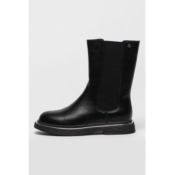 Ghete Chelsea high-cut de piele