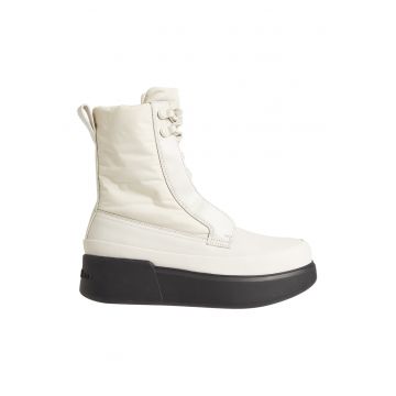 Ghete flatform din piele