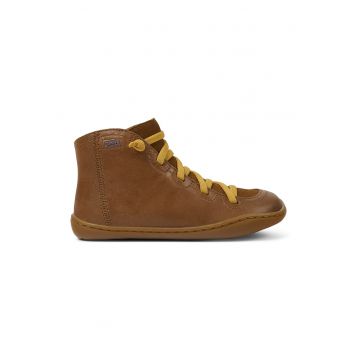 Ghete de piele cu insertii de piele nabuc Peu Cami 611