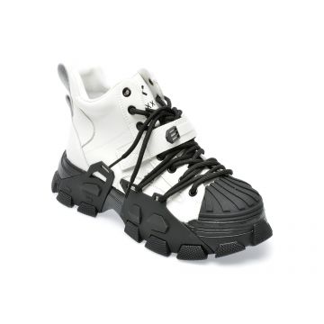 Ghete GRYXX albe, 22065, din piele naturala