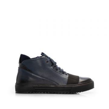 Ghete casual barbati din piele naturala - 915 Blue Box