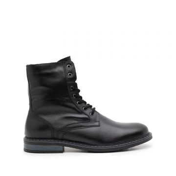 Ghete casual barbati din piele naturala Leofex -973 Negru