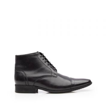 Ghete casual din piele naturala pentru barbati - 586 negru box