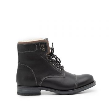 Ghete casual din piele naturala pentru barbati - 711-negru
