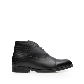 Ghete casual din piele naturala pentru barbati - 873 negru