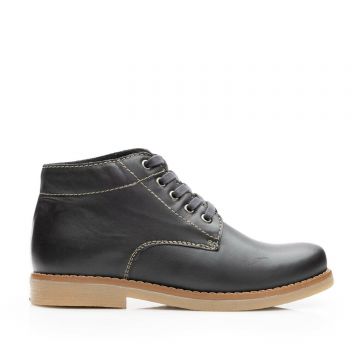 Ghete dama din piele naturala, Leofex - 191 Negru Box