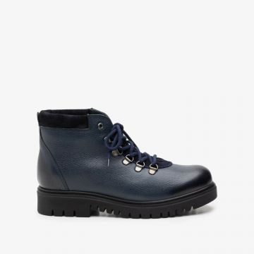 Ghete damă din piele naturală, Leofex - 353 Blue Box
