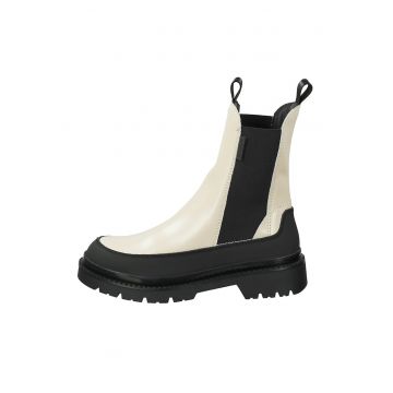 Ghete Chelsea de piele cu aspect masiv