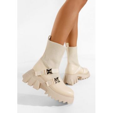 Ghete cu platformă bej Garcia